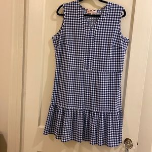 NWT Jude Connally navy stretch gingham